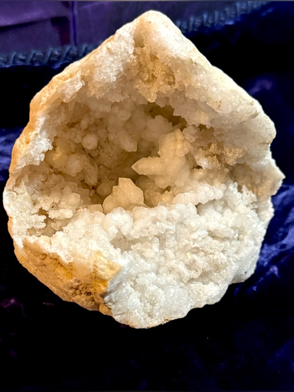 Large Sugary White Quartz Druzy Geode Stone Healing Crystal